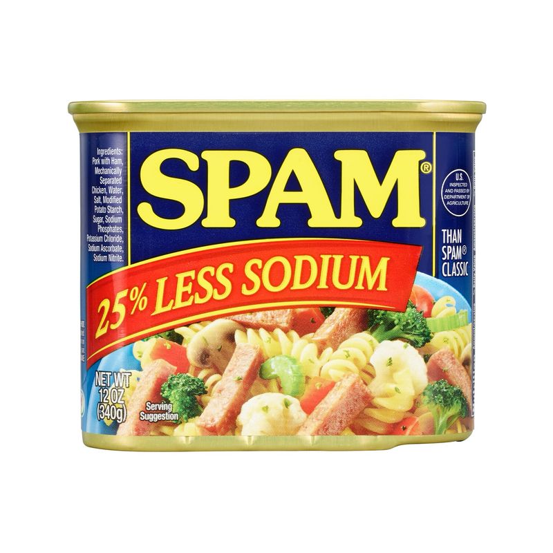 SPAM 25% Less Sodium - Thịt Hộp Tiện Lợi