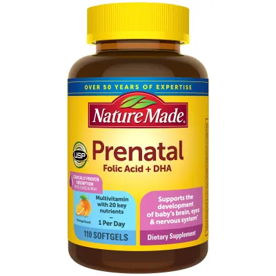 Nature Made Prenatal with Folic Acid + DHA – Viên Uống Bổ Sung Vitamin &amp; Khoáng Chất Cho Phụ Nữ Mang Thai &amp; Cho Con Bú