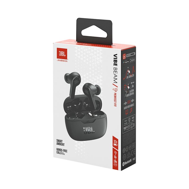 JBL Vibe Beam – Tai nghe True Wireless âm trầm sâu, Bluetooth 5.2, chống nước &amp; bụi, đàm thoại rảnh tay với VoiceAware, thời lượng pin lên đến 32 giờ