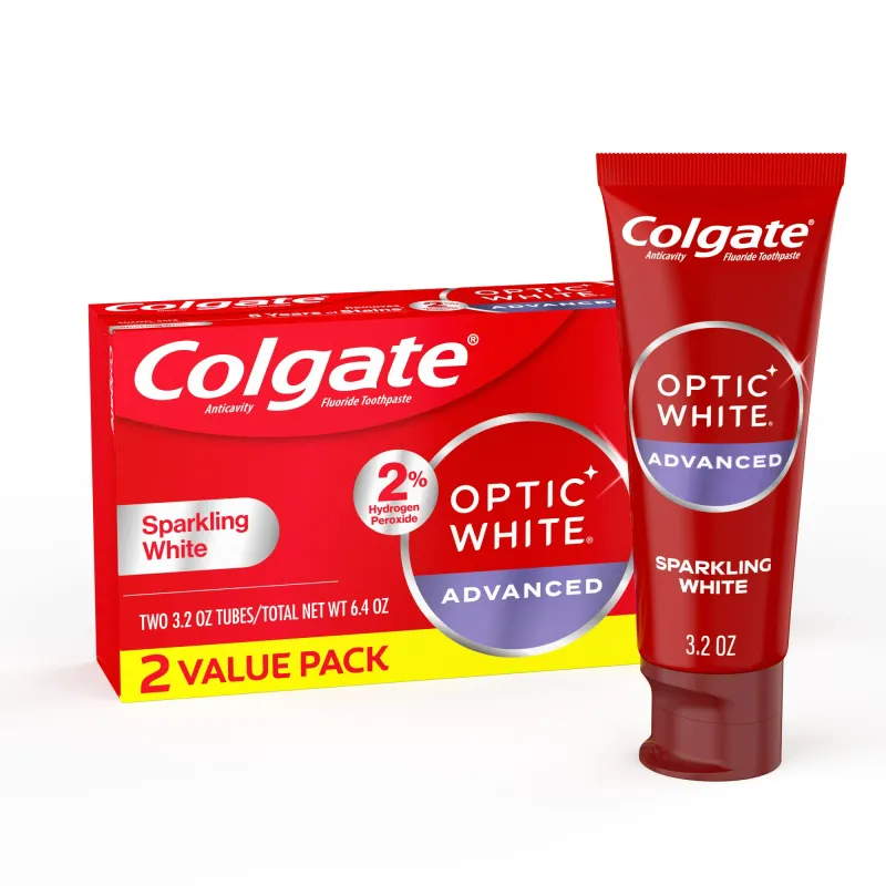 Colgate Optic White Advanced Whitening Toothpaste – Kem Đánh Răng Trắng Răng Chuyên Sâu Với Hydrogen Peroxide, Bạc Hà