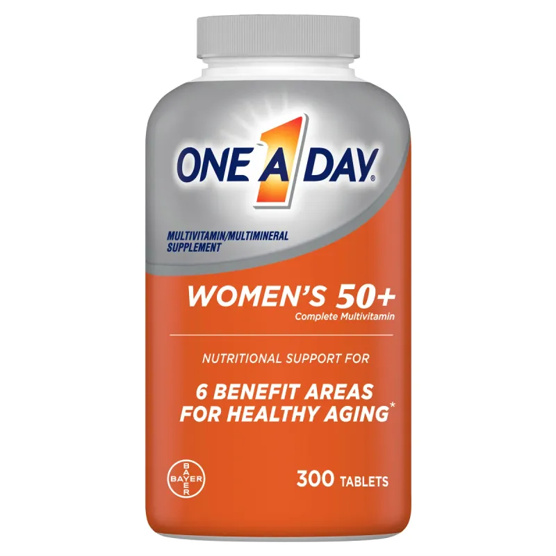 Viên Uống One A Day Women’s 50+ Multivitamin – Bổ Sung Vitamin Cho Nữ Trên 50 Tuổi, Lọ 300 Viên