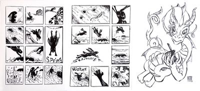 Year of the Rabbit - Triptych