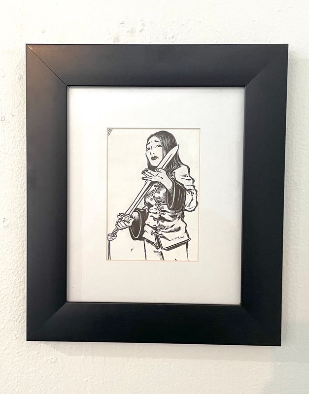 Undead Kungfu Ghost Killer: Ink Original - framed