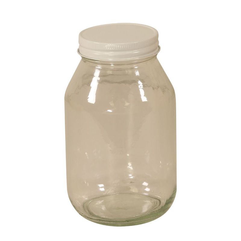 Containers by Case - Glass Jar 1 Quart 1 DOZEN with Lids