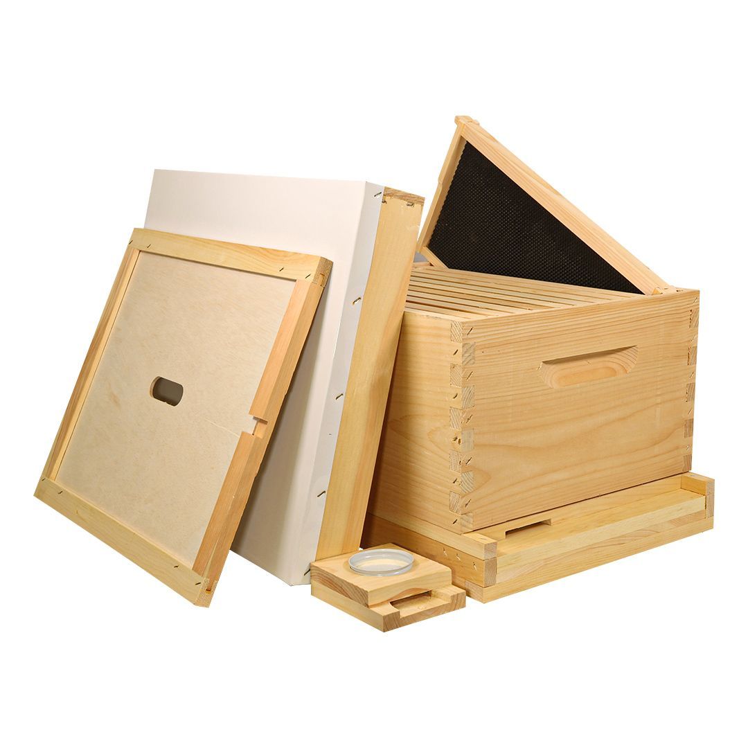 Deep Hive Kit - Assembled Commercial 10-frame: 1 Telescoping Lid 1 Inner Cover
