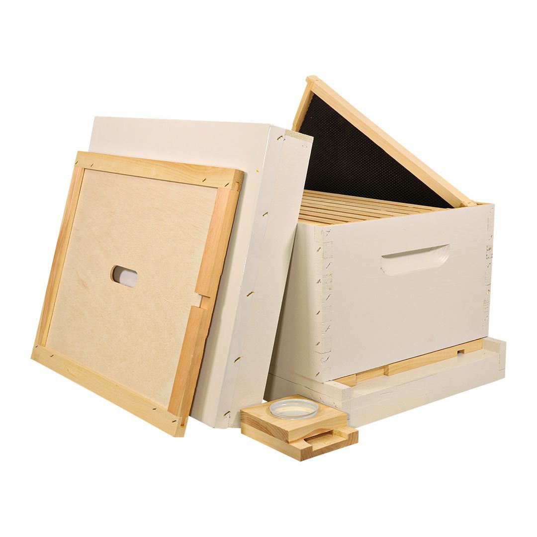 Deep Hive Kit - Painted Commercial 10-frame: 1 Telescoping Lid 1 Inner Cover 1