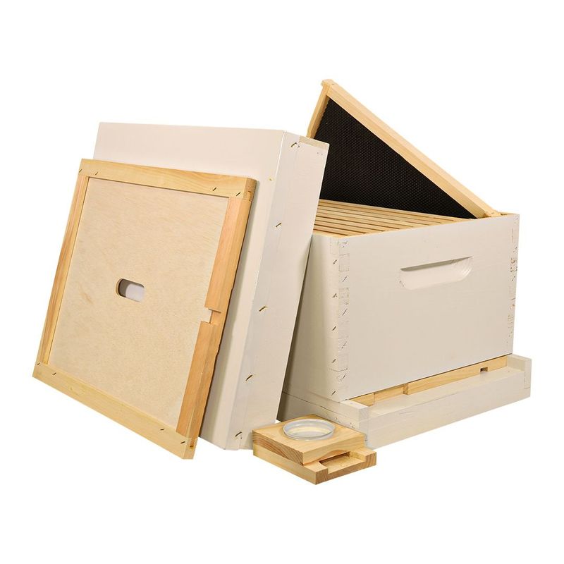 Deep Hive Kit - Painted Commercial 10-frame: 1 Telescoping Lid 1 Inner Cover 1