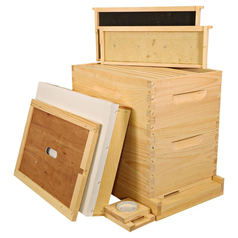 Hive Kit - Assembled Commercial 8-frame: 1 Telescoping Lid 1 Inner Cover 1 Fing