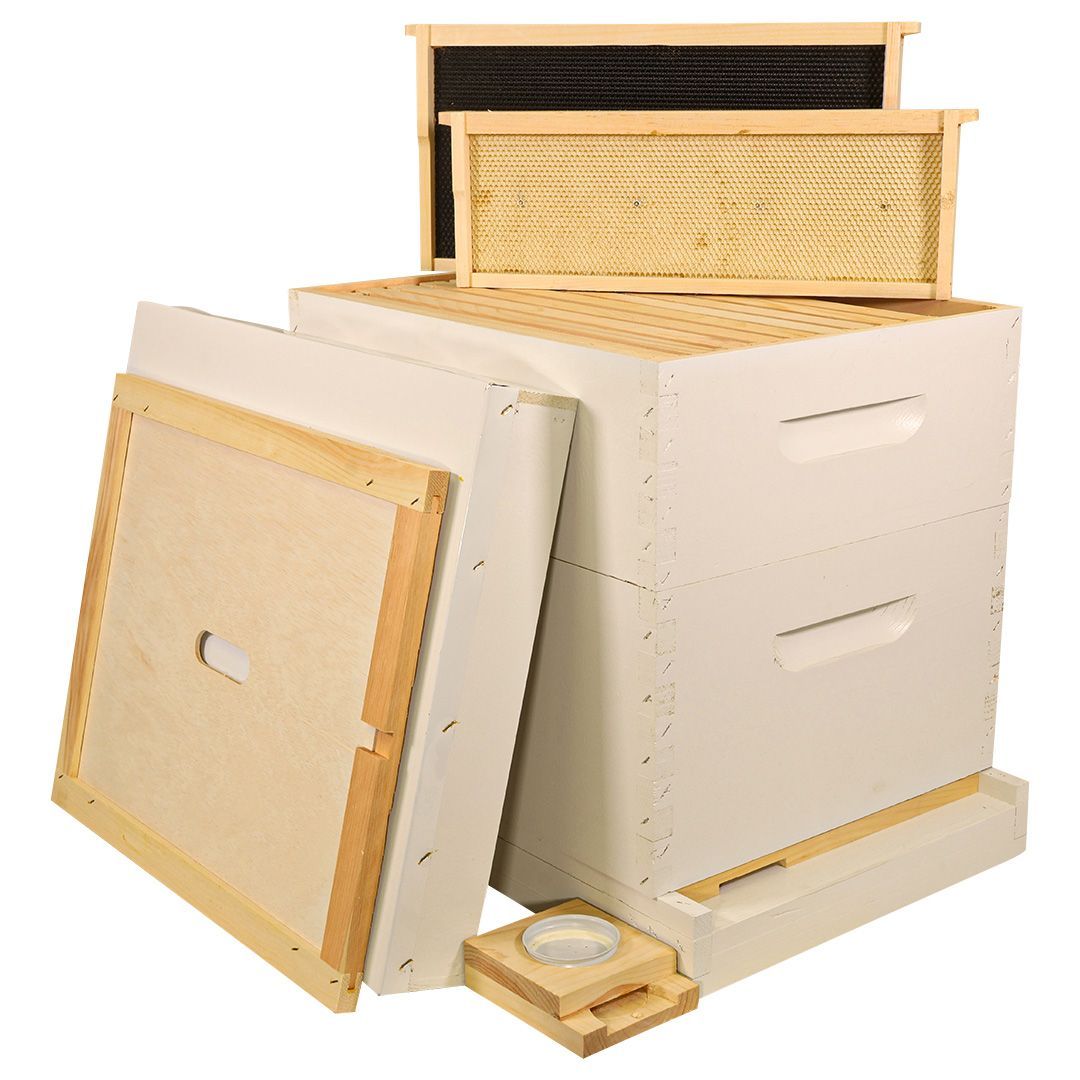 Painted Hive Kit - Commercial 10-frame: 1 Telescoping Lid 1 Inner Cover 1 Finge