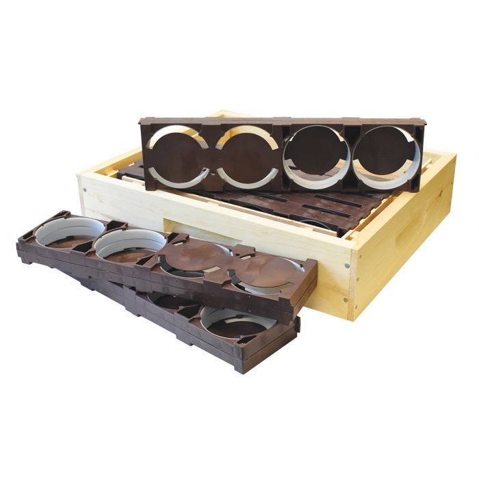 10-Frame Round Section Comb Super Complete
