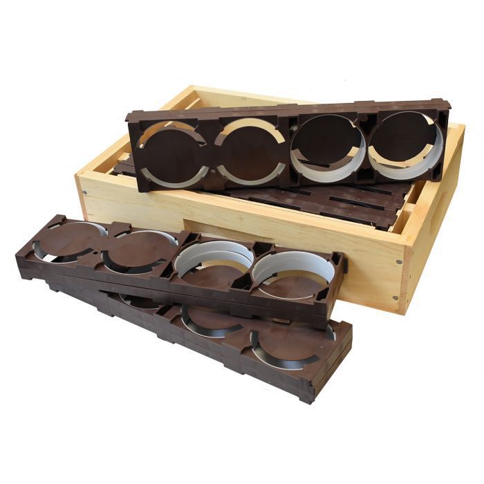 8-Frame Round Section Comb Super Complete