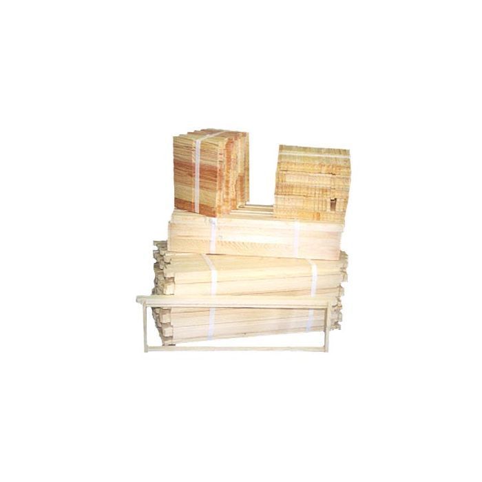 Shallow Frames 5 3/8" Wedge Top Bar Grooved Bottom Bar Commercial Unassembled - 100 Pack