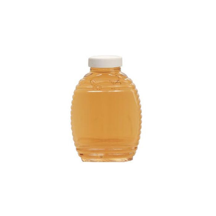 1 lb Plastic Honey Bee Bottles with 43mm Lids - 24 Pack