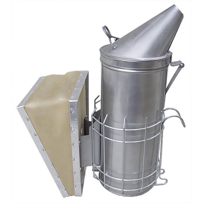 Dadant Smoker 4 x 10 Stainless Steel with Shield