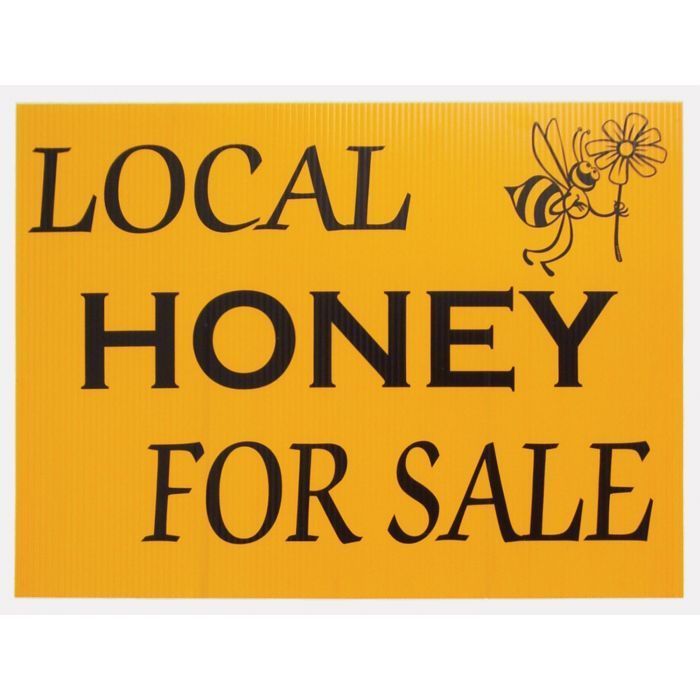 Plastic Corrugated Honey Sign - Each