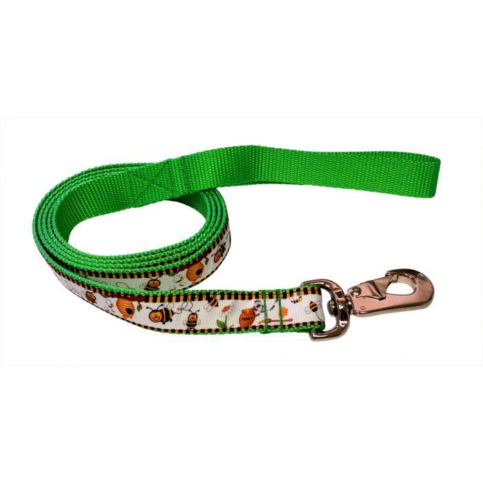 Dog Leash Honey Pots/Green 70"