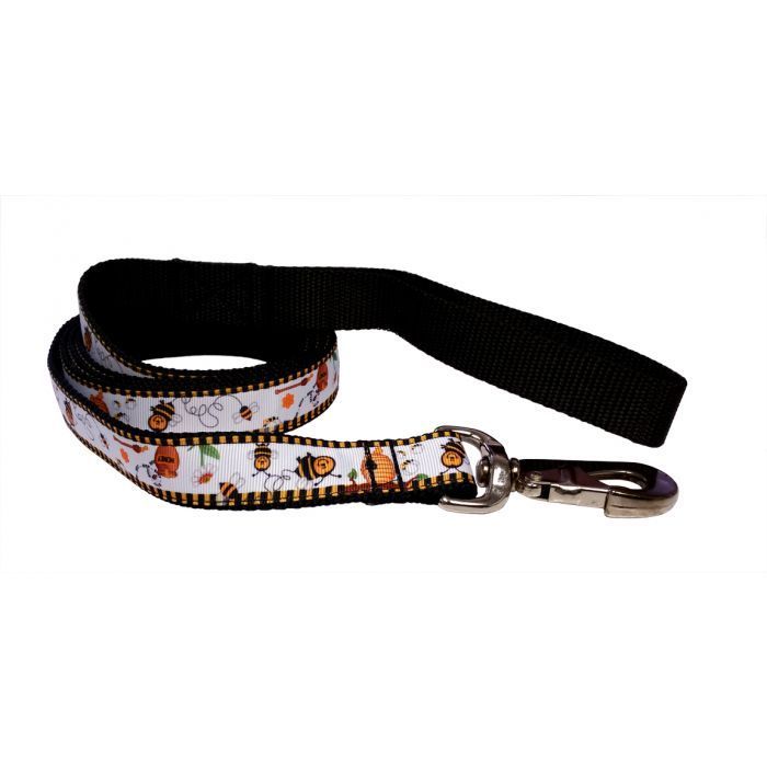Dog Leash Honey Pots/Black 70"