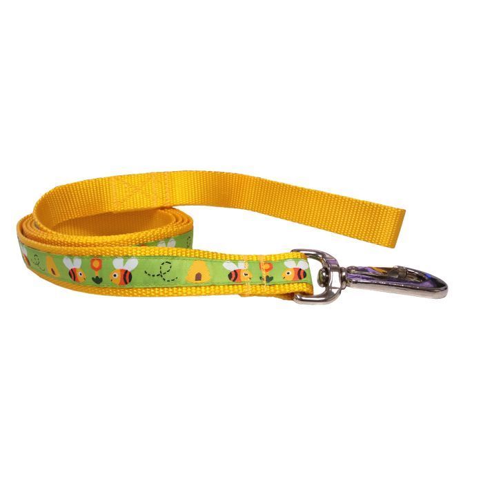 Dog Leash Orange Bees and Hives/Yellow 70
