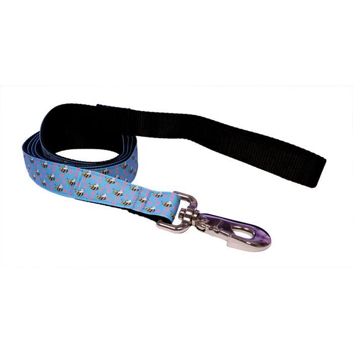 Dog Leash Blue and Pink/Black 70