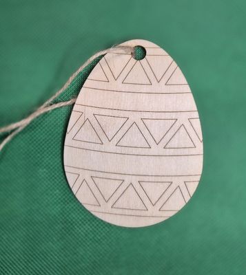 Eko zawieszka - pisanka grawerowana nr 1