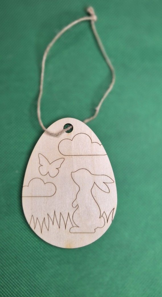 Eko zawieszka - pisanka grawerowana nr 6