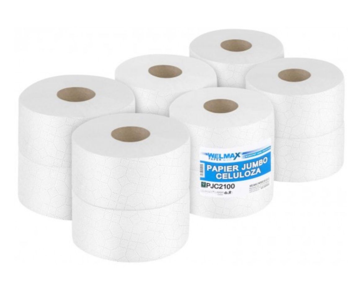 Papier Toaletowy Jumbo Biały Celuloza a12