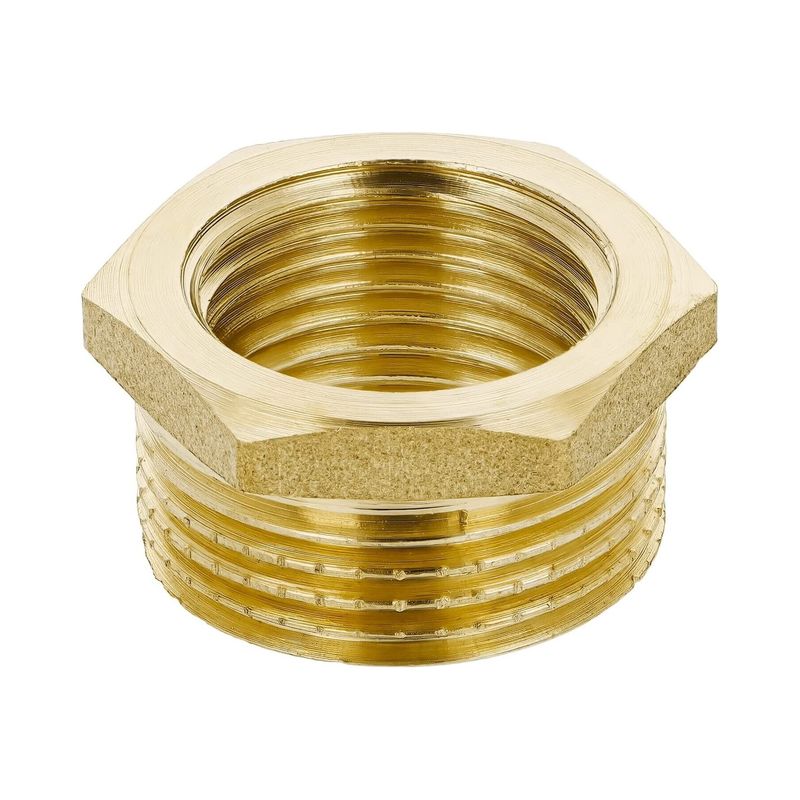 Brass BSP Bush REDUCING CONNECTORS 1/2” Male - 1/4” Female