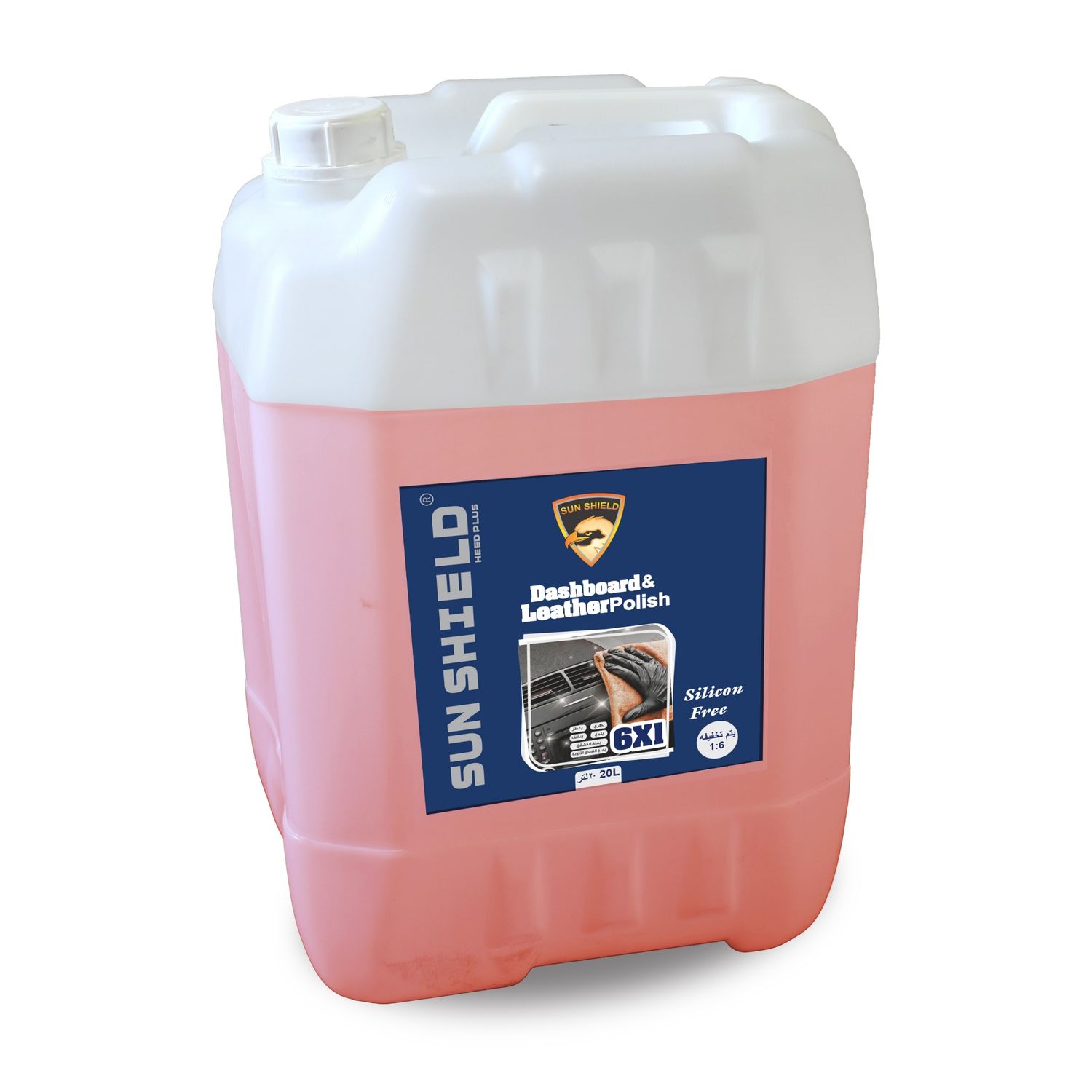 ملمع الفيبر و الجلد صن شيلد برائحة اللبان 20 لتر