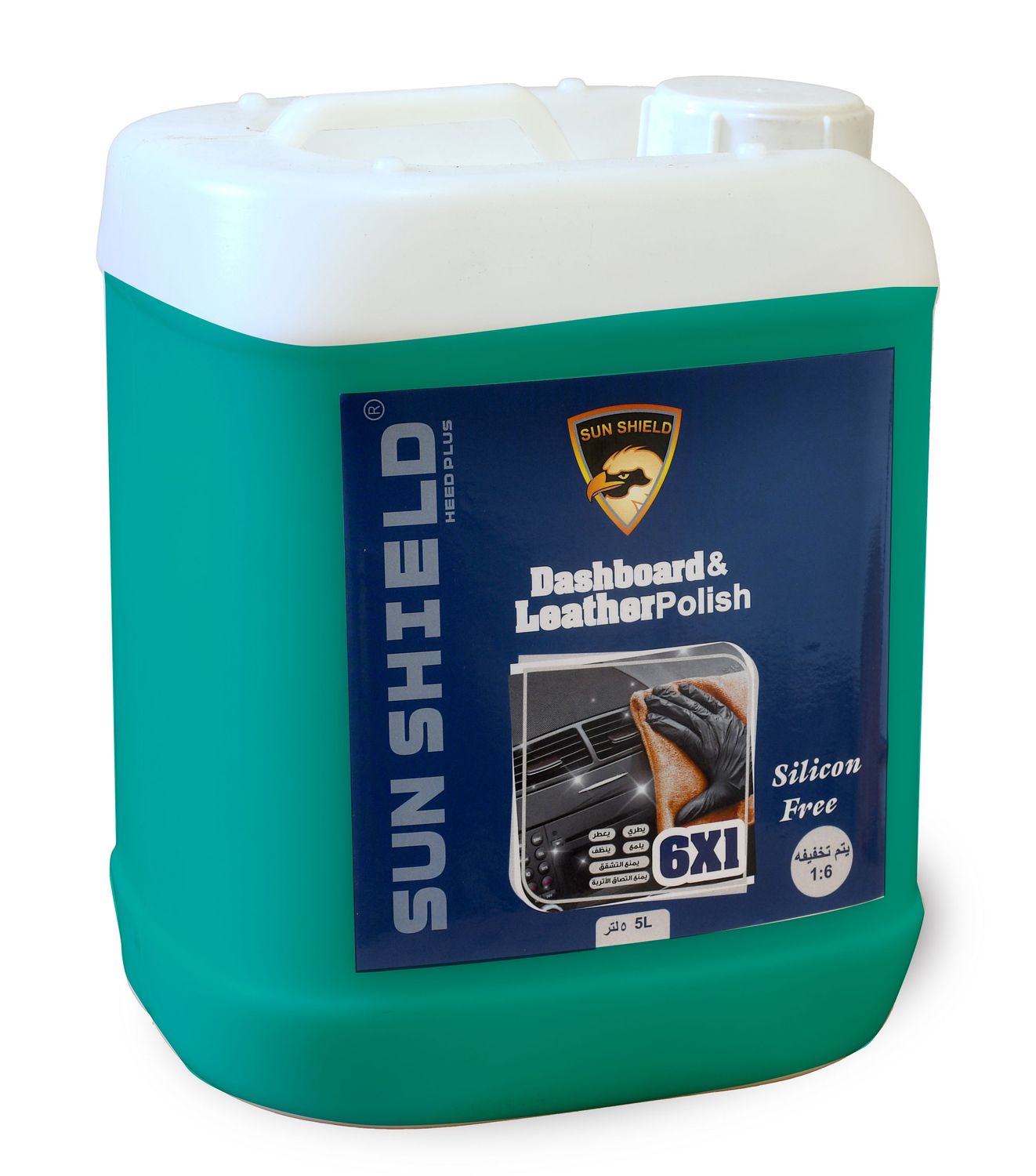 ملمع الفيبر و الجلد المميز صن شيلد 5 لتر