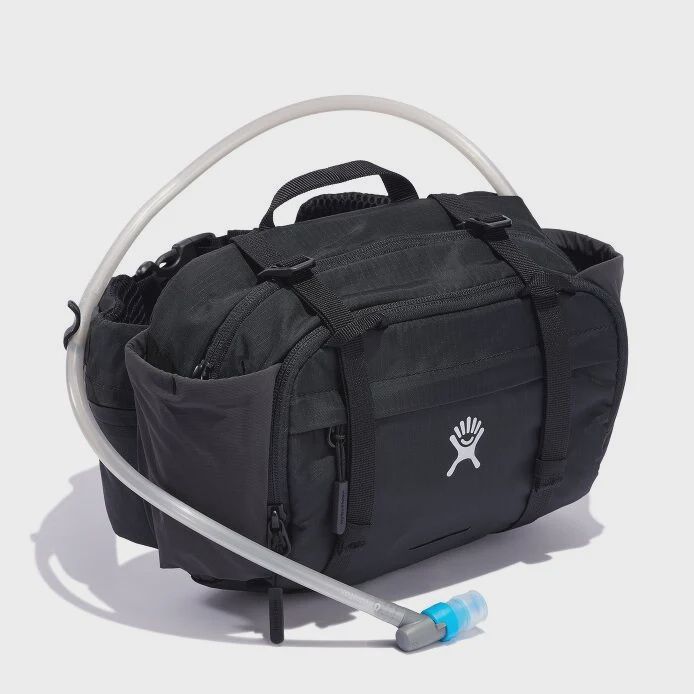 Down shift hydration hip pack, Color: Black, Size: 5L