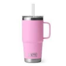 Rambler straw mug 25/35oz, Color: Power Pink, Size: 25 oz