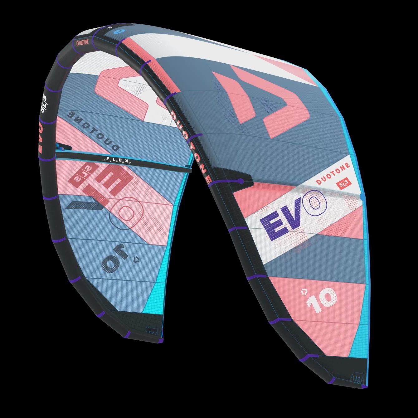 Evo SLS 2024 kite, Color: Coral/blue, Size: 8m