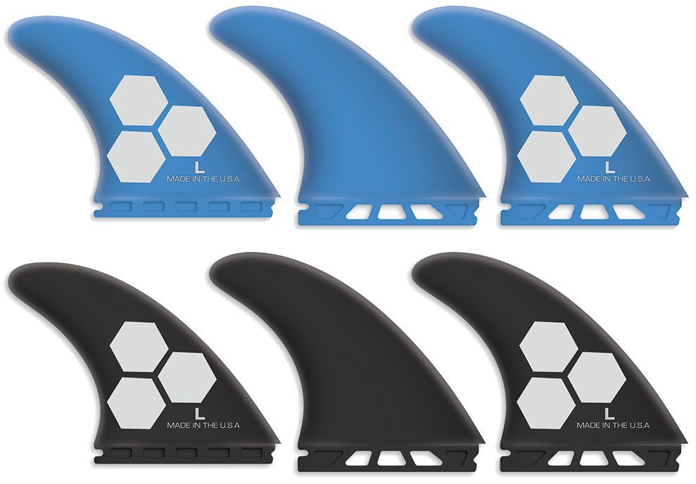 CI 1-tab FRP thruster fins, Color: Carbon, Size: L