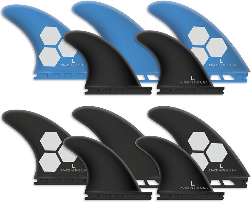 CI FRP 1-tab 5-fin, Color: Carbon, Size: L