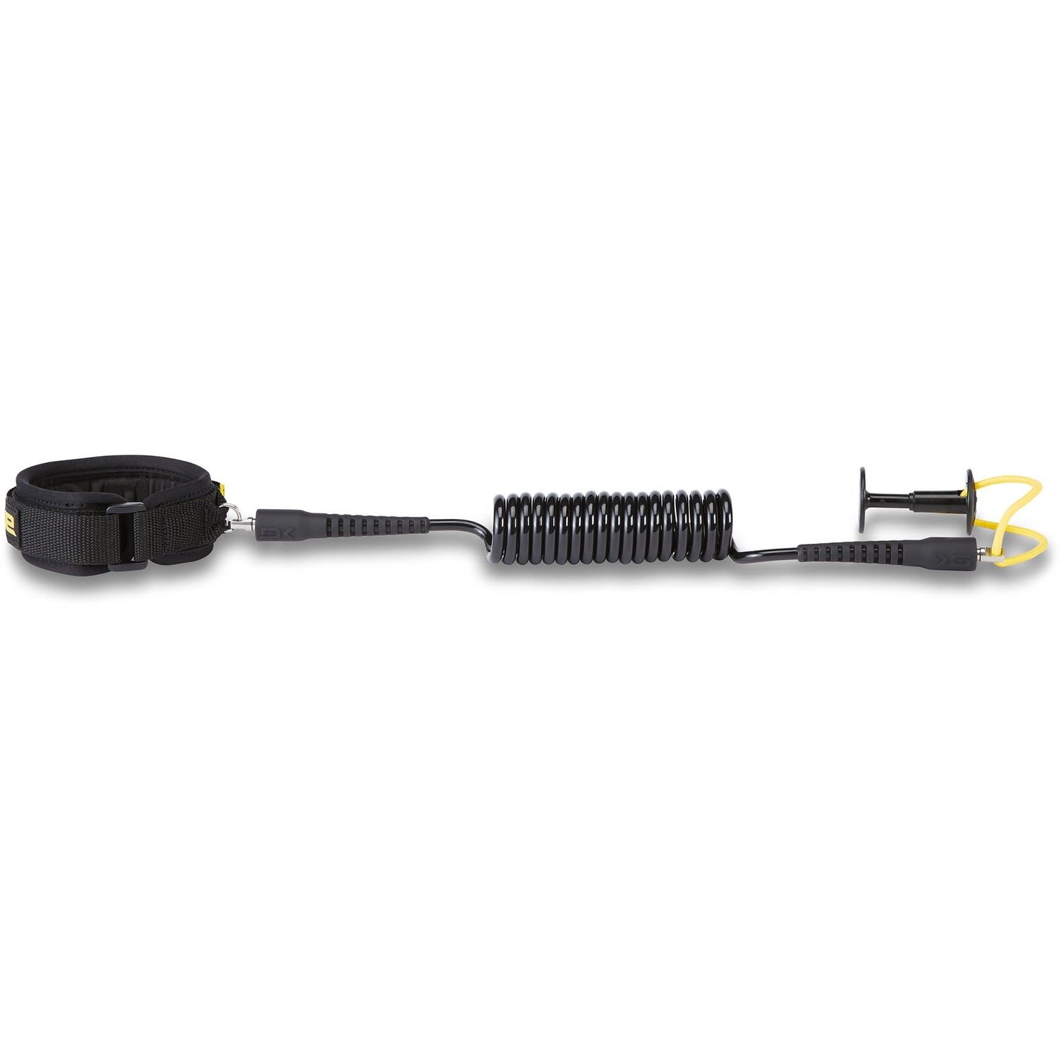 coiled wrist bodyboard 4&#39;  leash, Color: Black