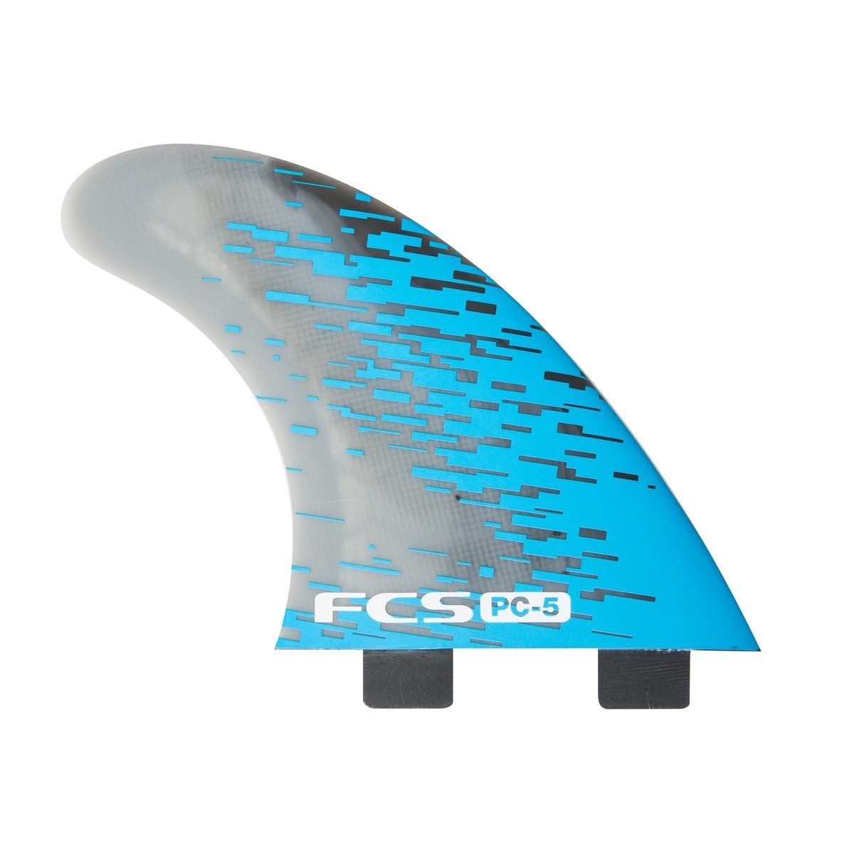 FCS 2-tab tri-quad pc smoke fins, Size: M PC5