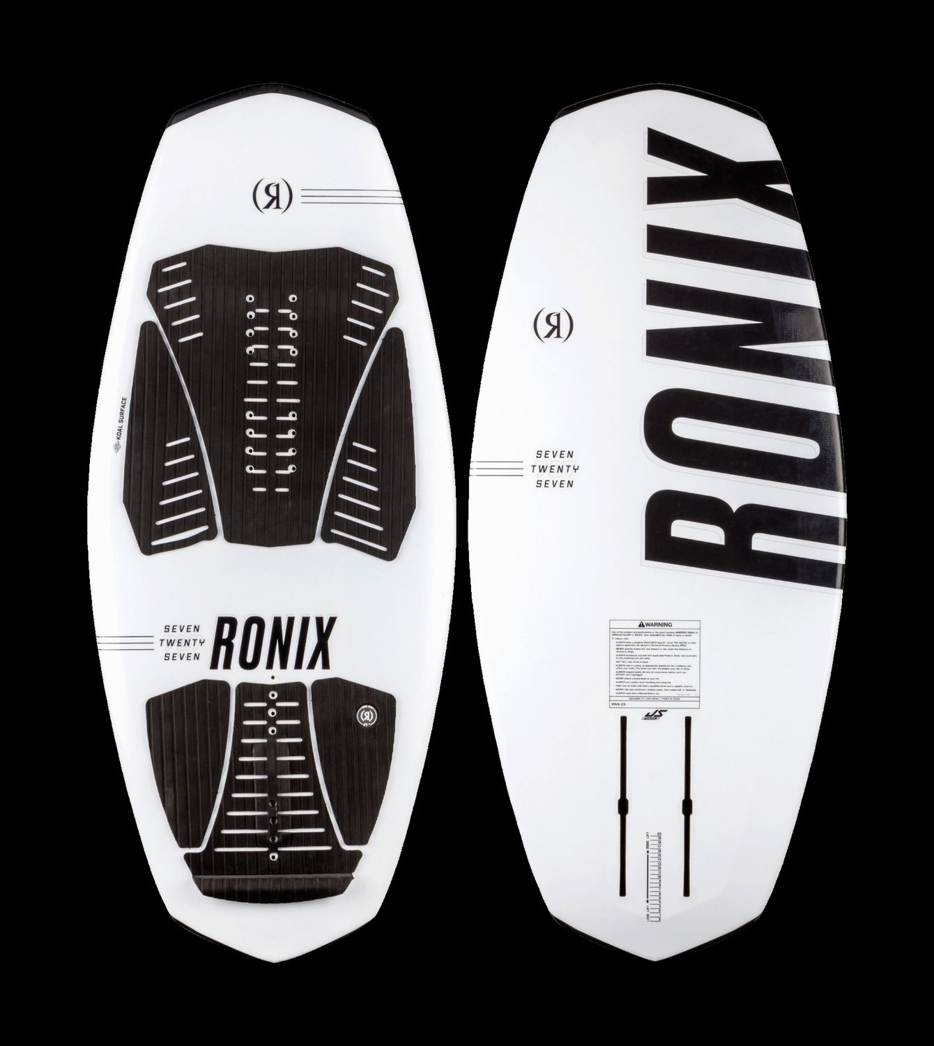 Koal surface 727 foil board w/ straps, Color: White/black, Size: 4&#39;8&quot;