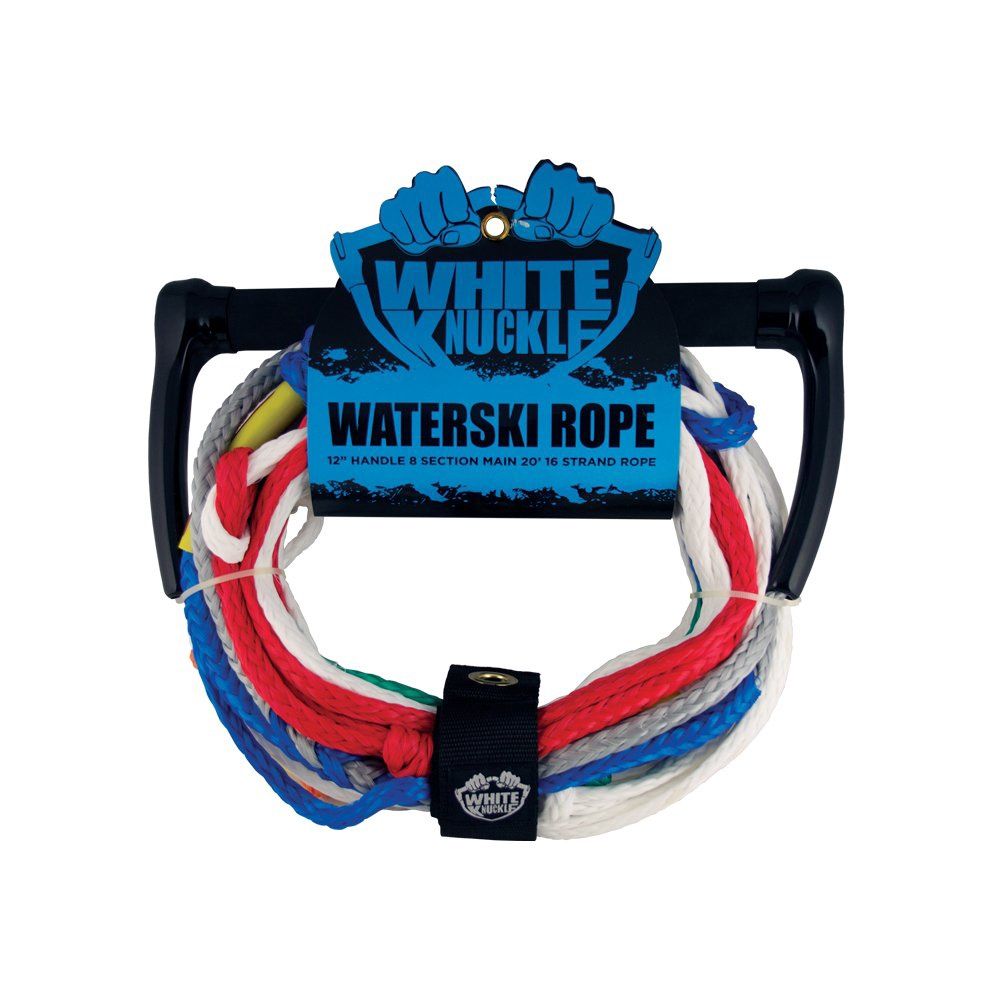 Ski 12&quot; handle w/75&#39; line 8 section, Color: Multi
