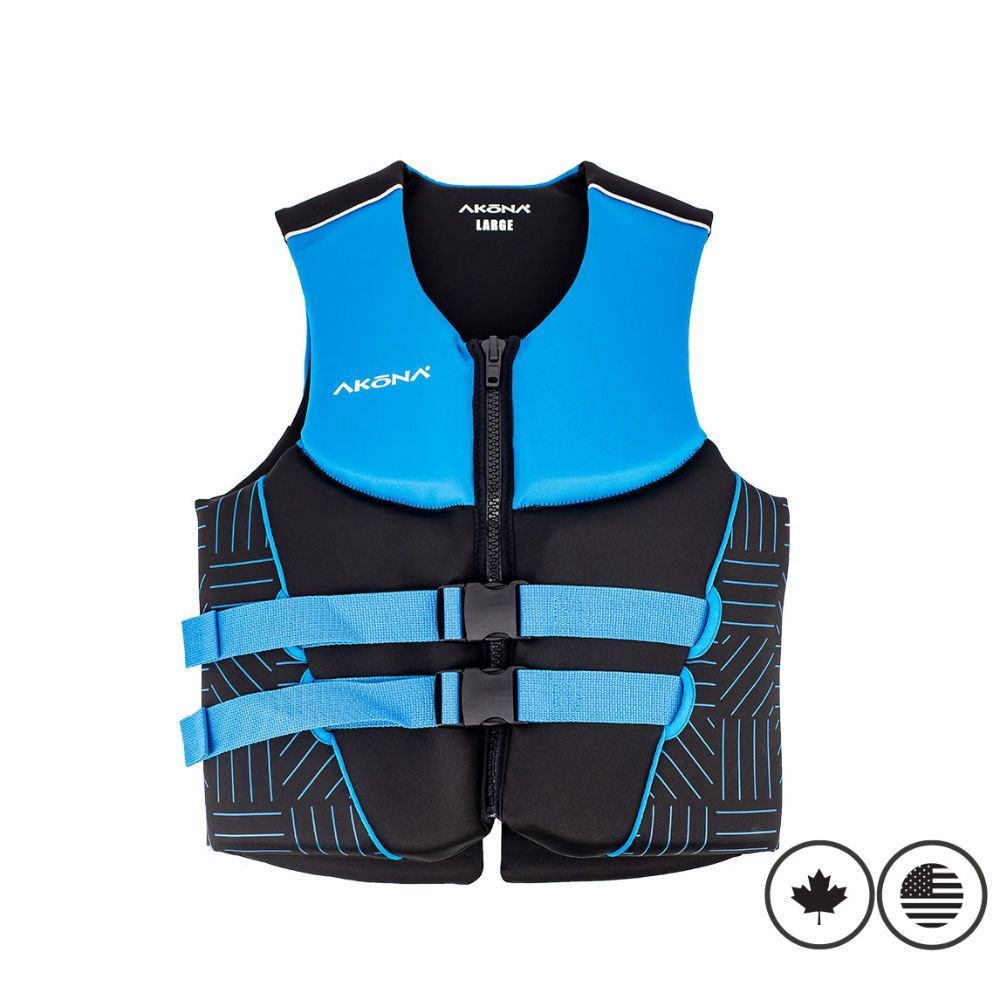Men&#39;s neo lifejacket, Color: blue/black, Size: Medium