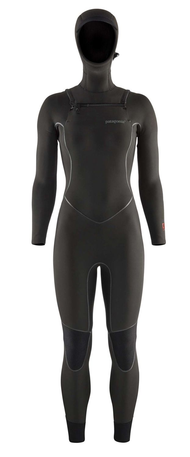 Ws R4 Yulex FZ hooded fullsuit, Color: black, Size: 6