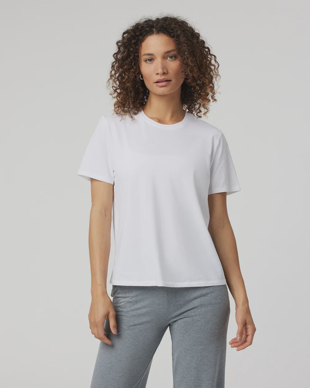 Feather tee, Color: WHT, Size: S