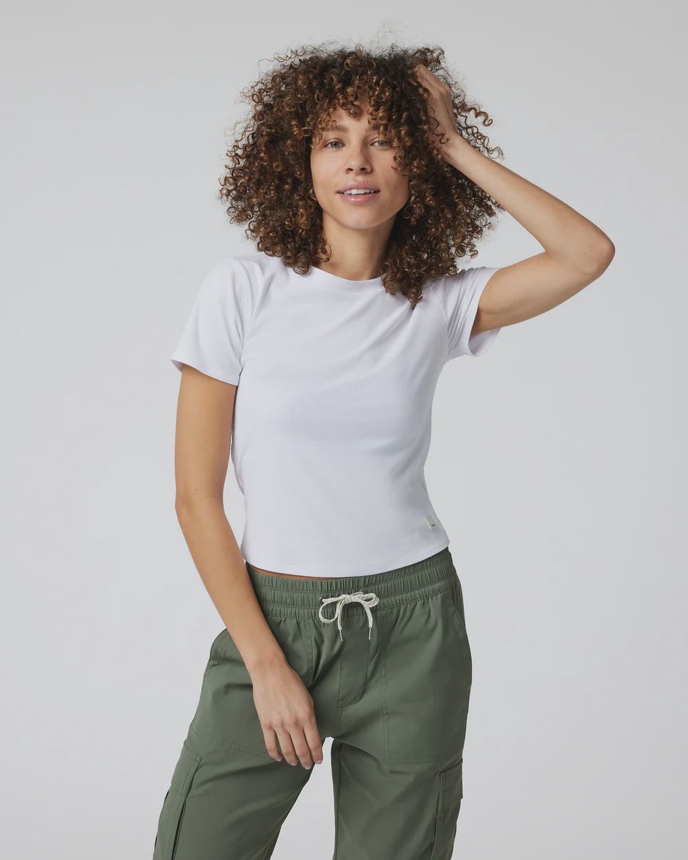 Pose fitted tee, Color: WHT, Size: S