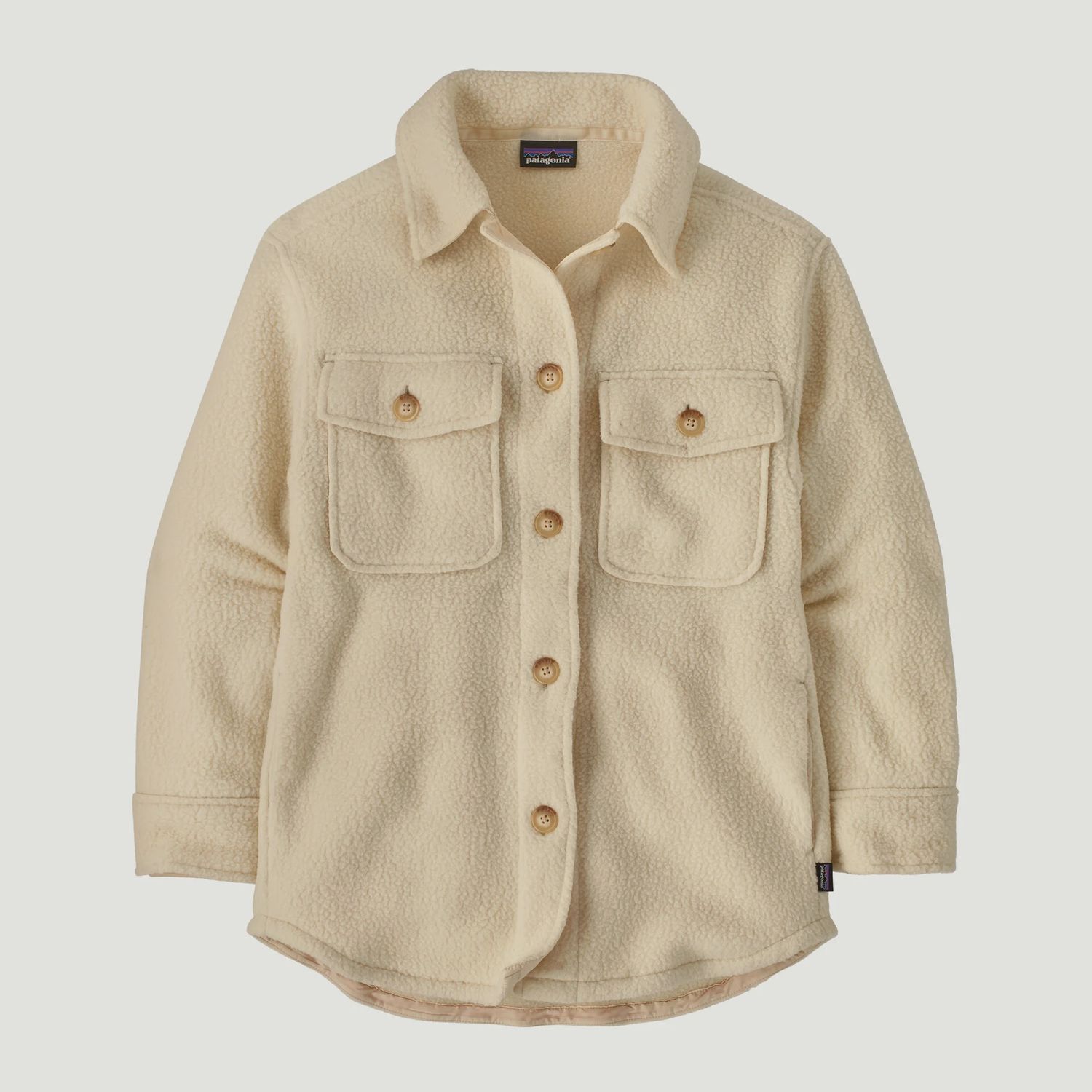 W&#39;s retro pile shacket, Color: Natural, Size: L