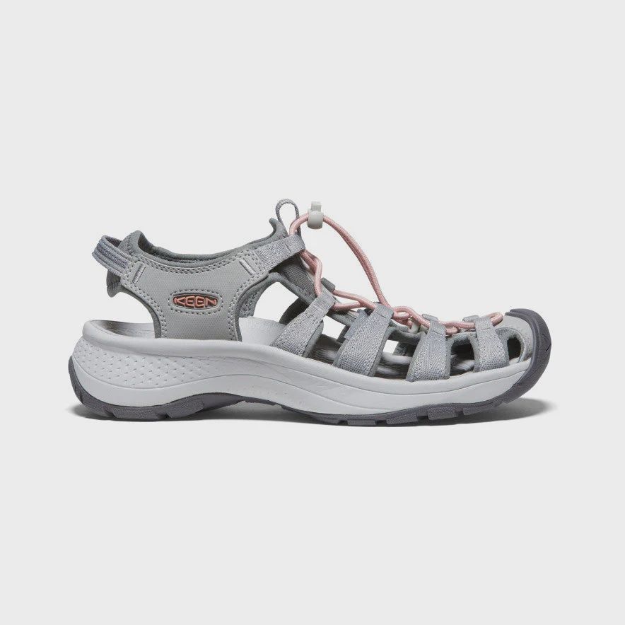 Astoria west sandal, Color: Grey/coral, Size: 7