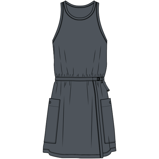 women&#39;s railay pocket dress, Size: L_, Colour: THUNDERCLOUD