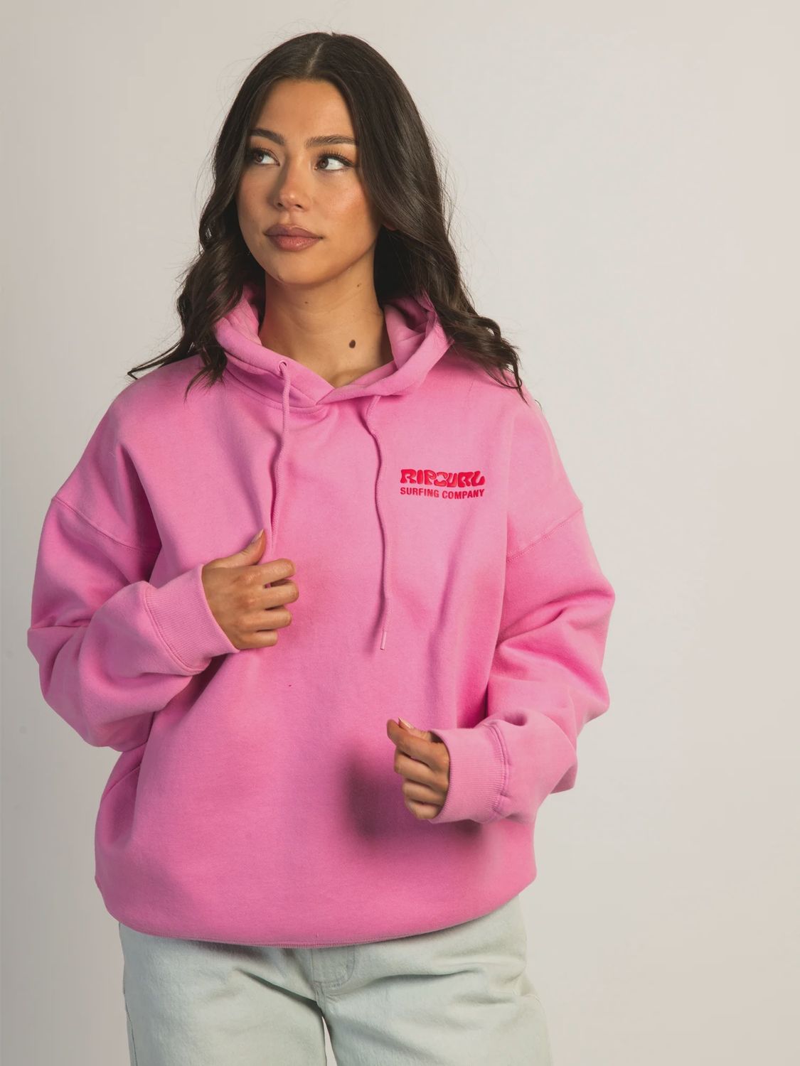 surf puff heritage hood, Color: Pink, Size: S