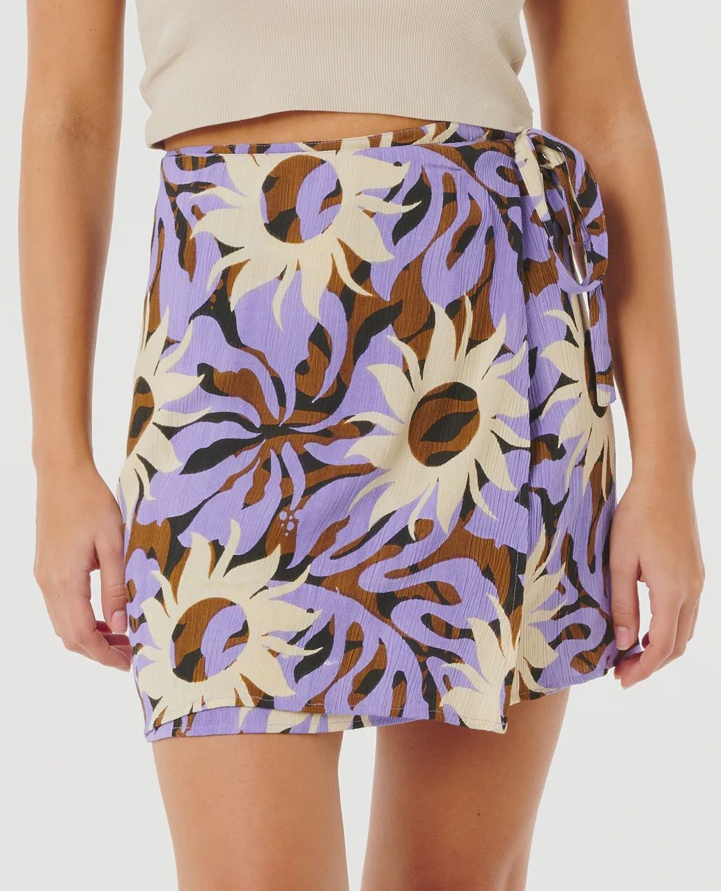 Sun drenched mini wrap skirt, Colour: Multi, Size: S