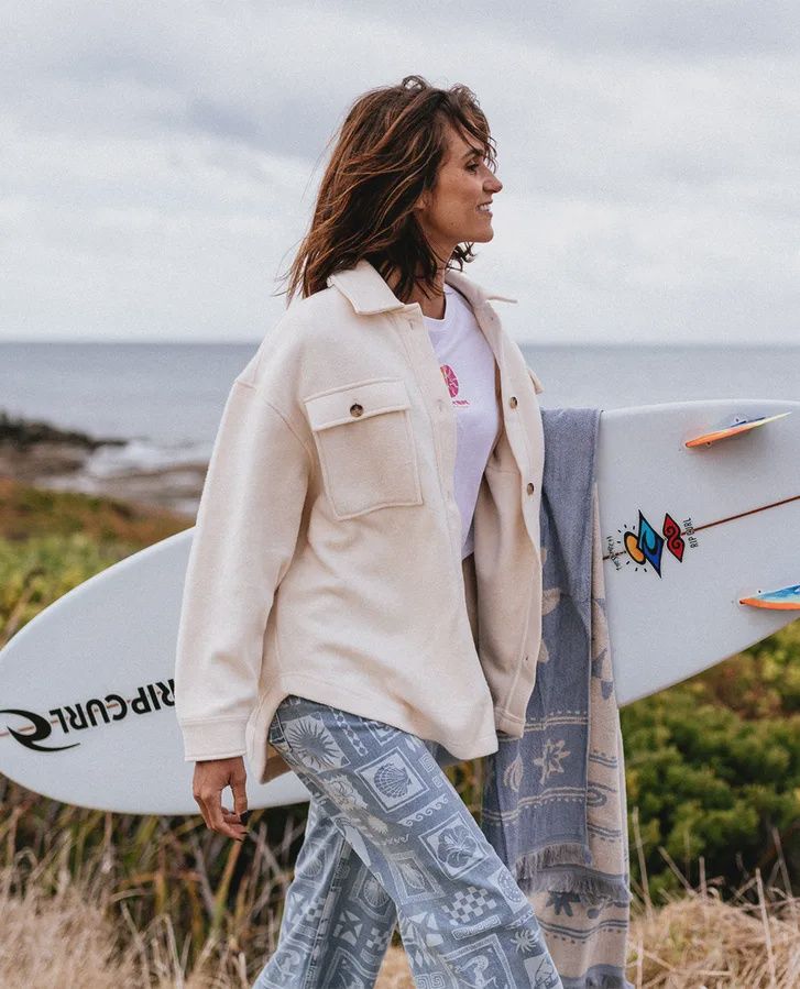 High tide fleece shacket