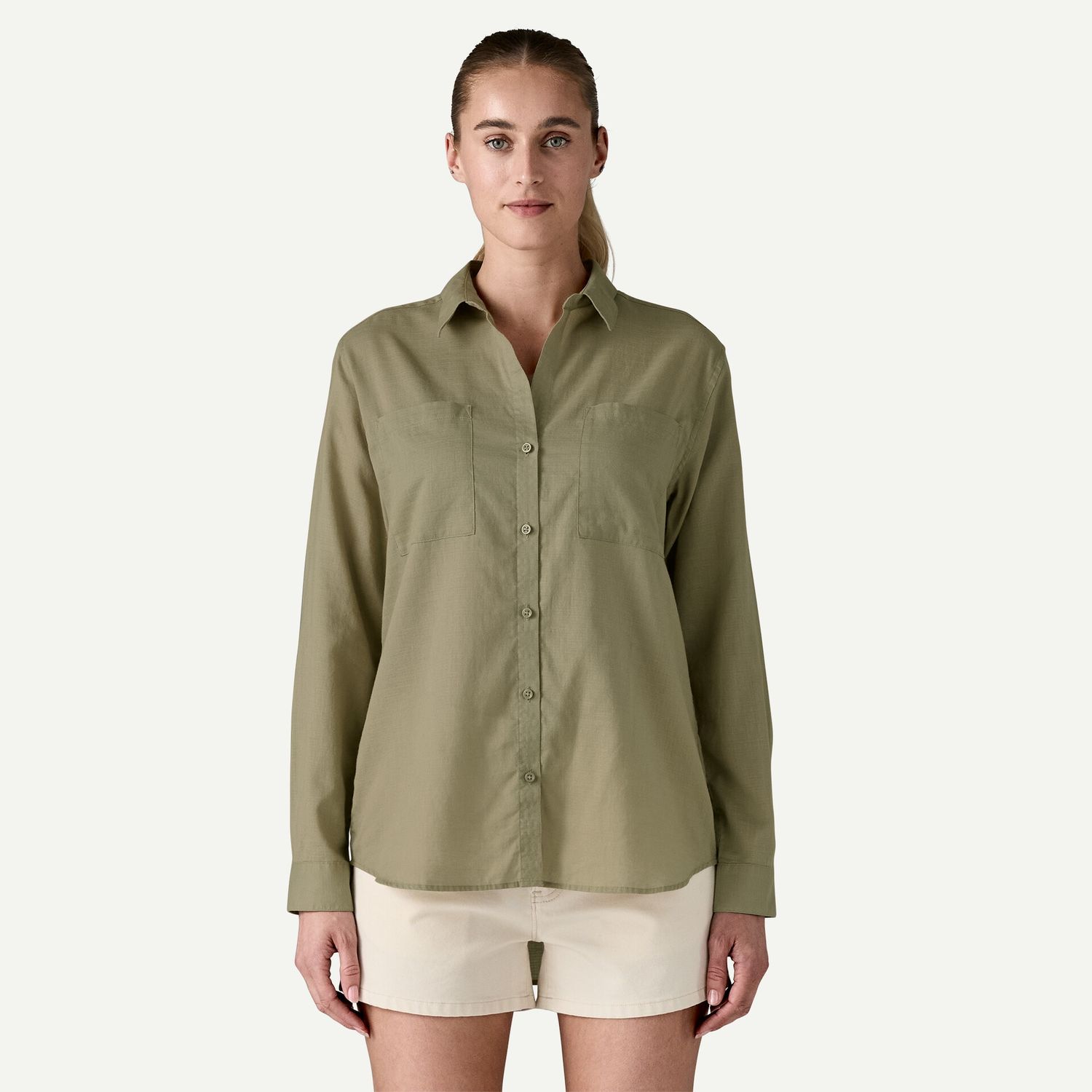 W&#39;s LW A/C Buttondown, Colour: RVGN, Size: S