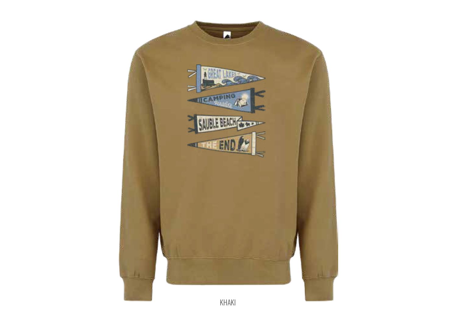 SB pennant run crewneck, Colour: Khaki, Size: S